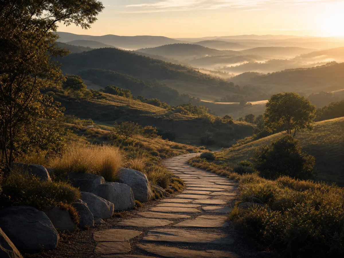 A quiet path through rolling Middle Tennessee hills